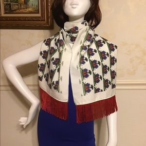 Haitian Scarf Rich Colors Unique Size 58”l x 11” w